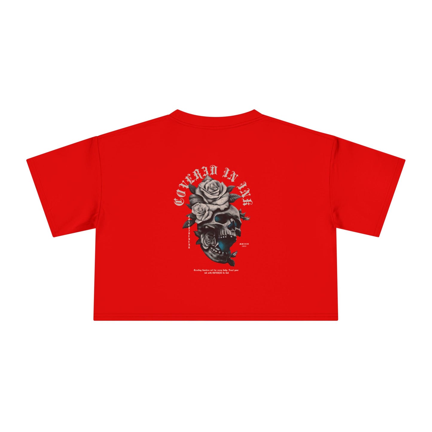 Rose Skull Crop Tee