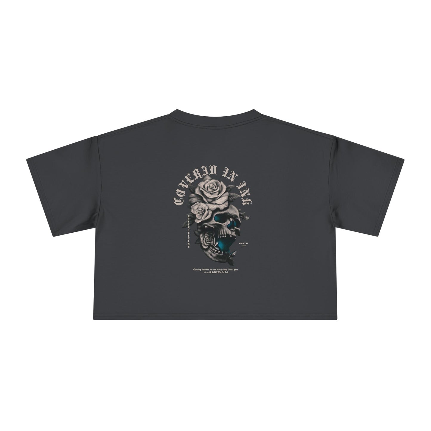 Rose Skull Crop Tee