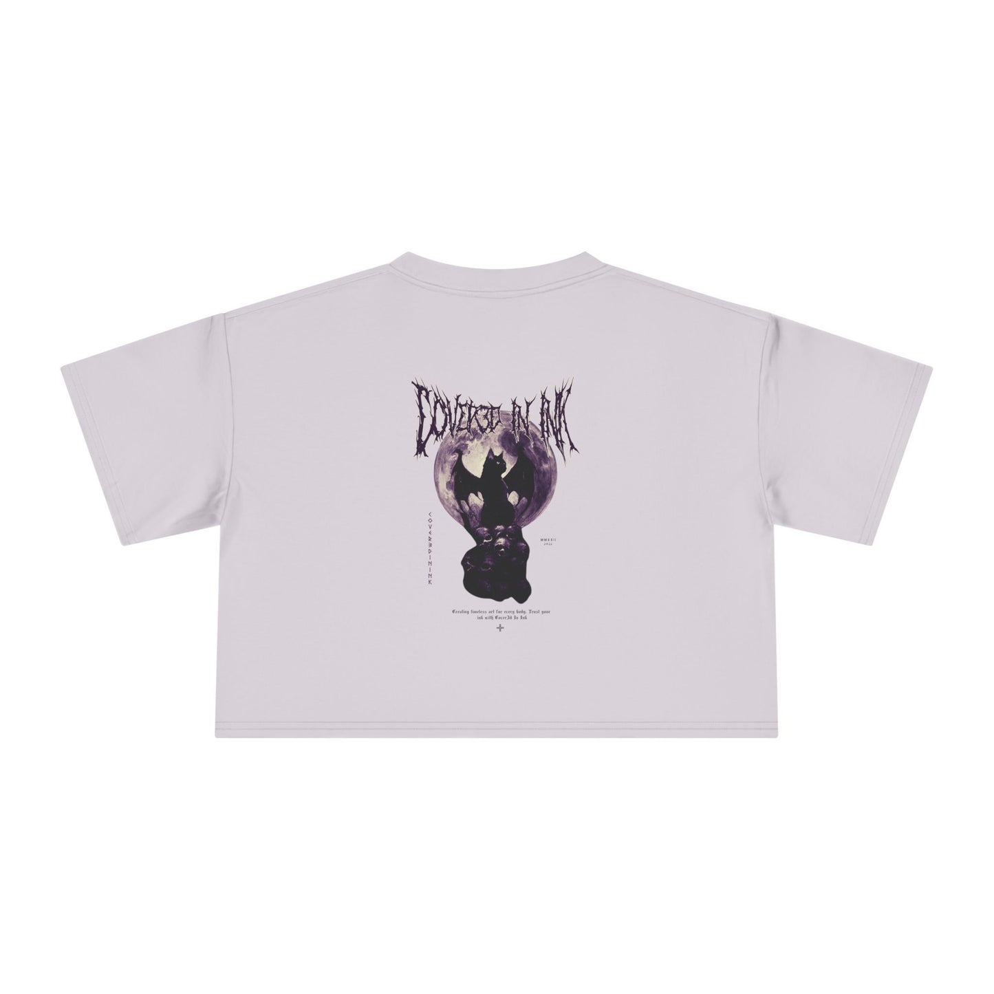Black Cat Crop Tee