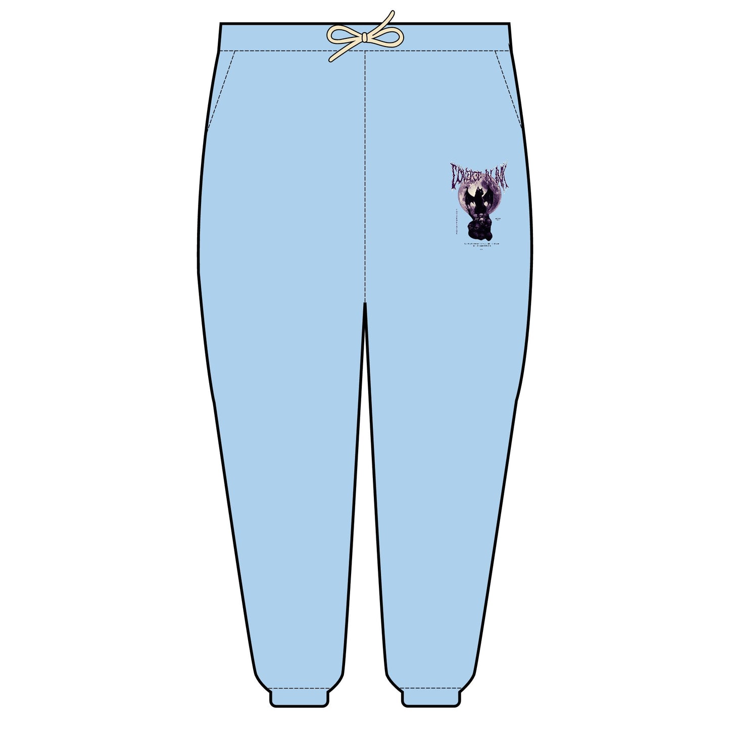 Black Cat Fleece Sweatpants