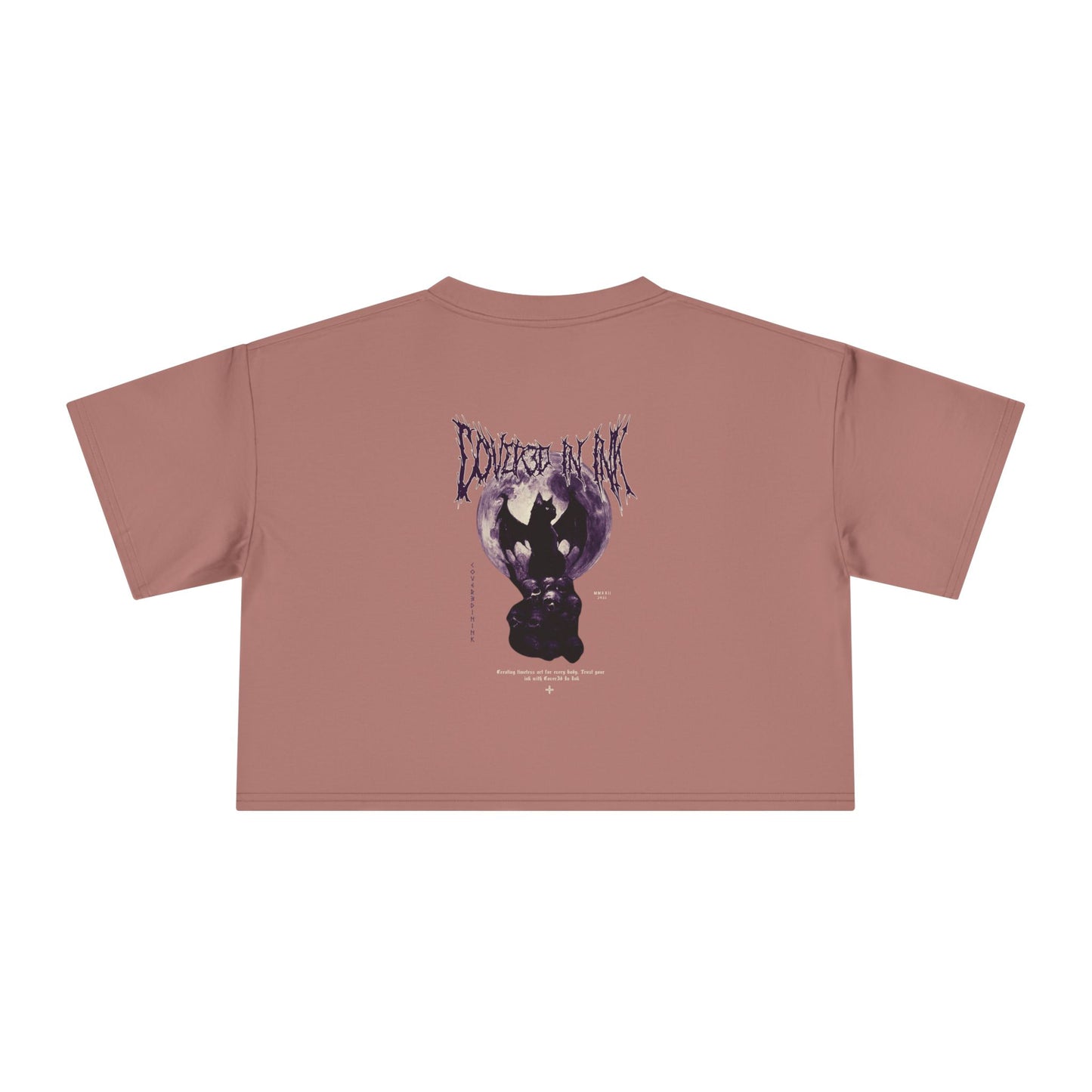 Black Cat Crop Tee