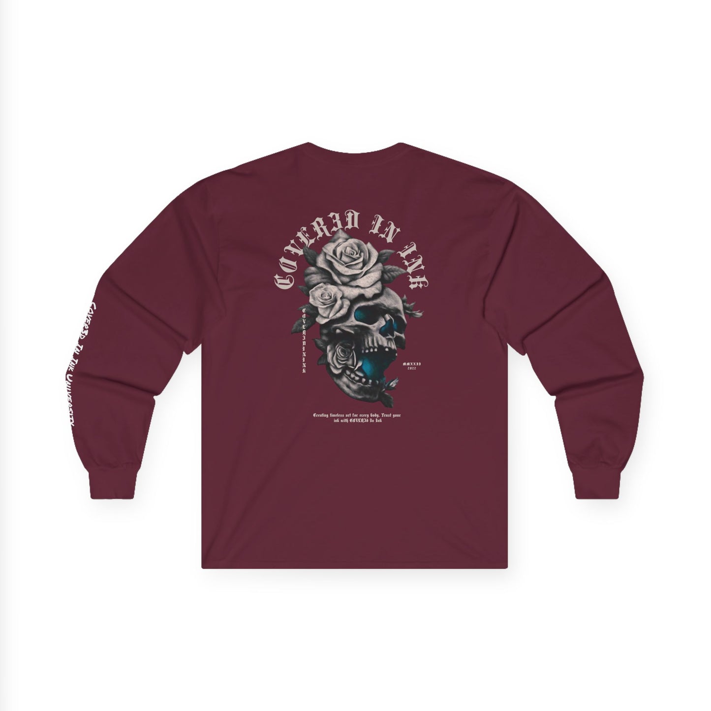 Rose Skull Long Sleeve Tee