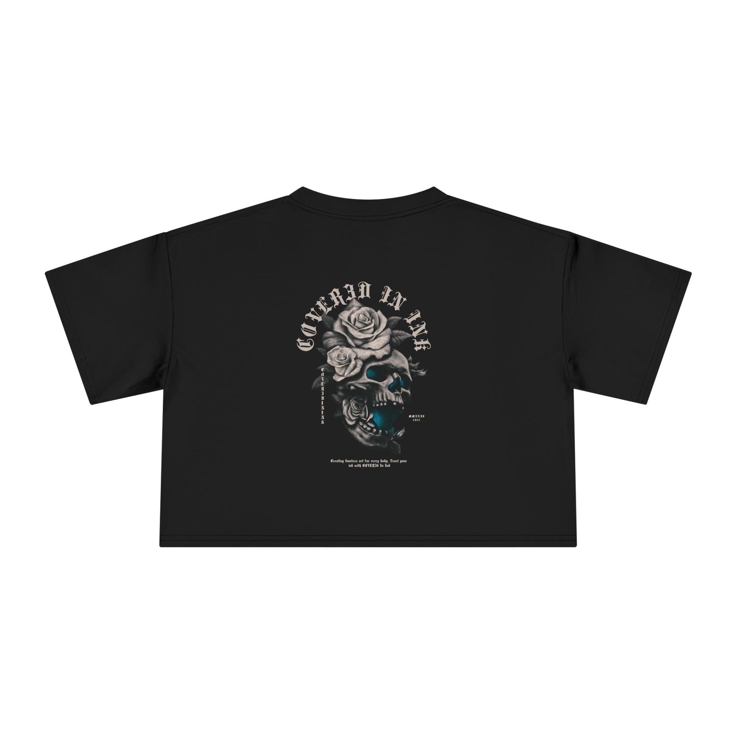 Rose Skull Crop Tee