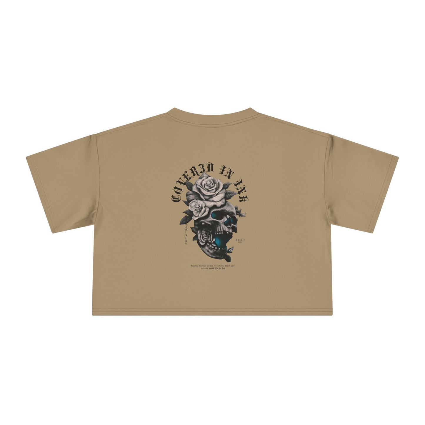 Rose Skull Crop Tee