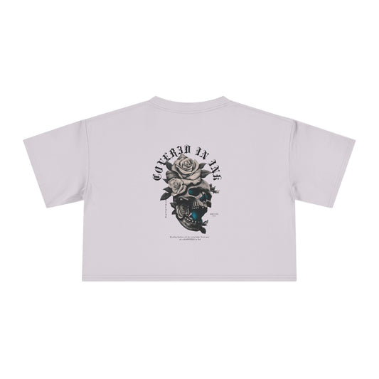 Rose Skull Crop Tee