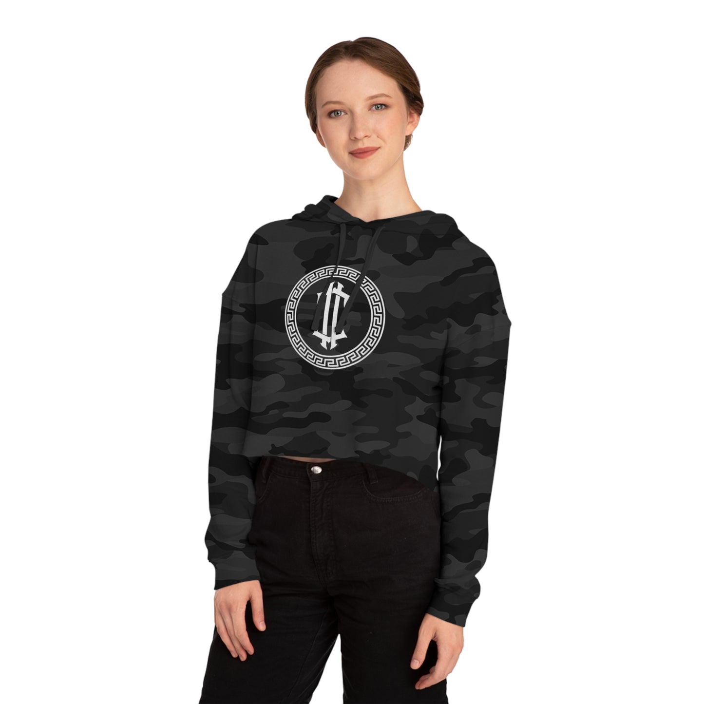 Ladies Designer Logo Cropped hoodie